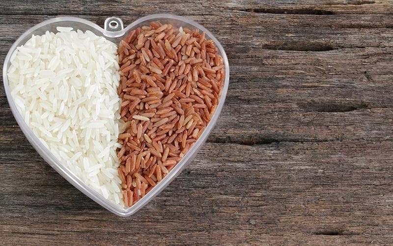 تفاوت برنج سفید و قهوه ای